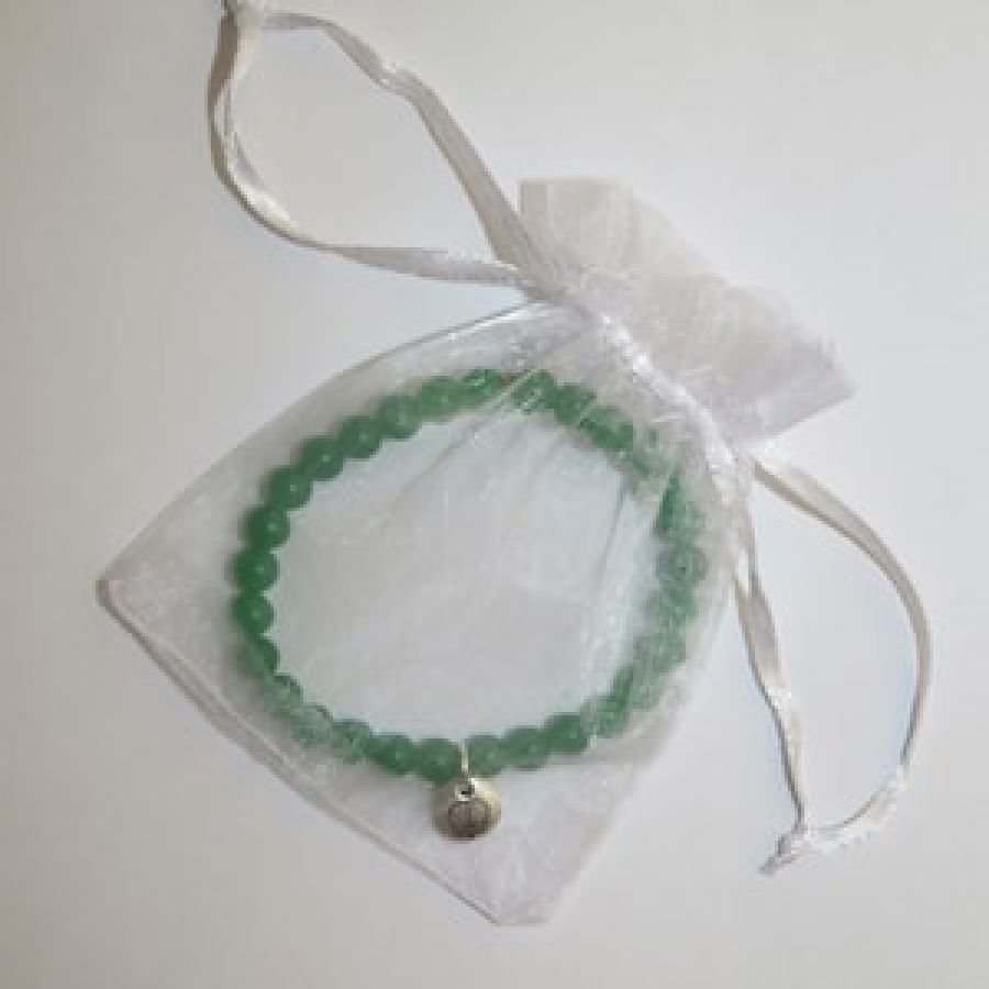 Pulsera de ágatas verdes